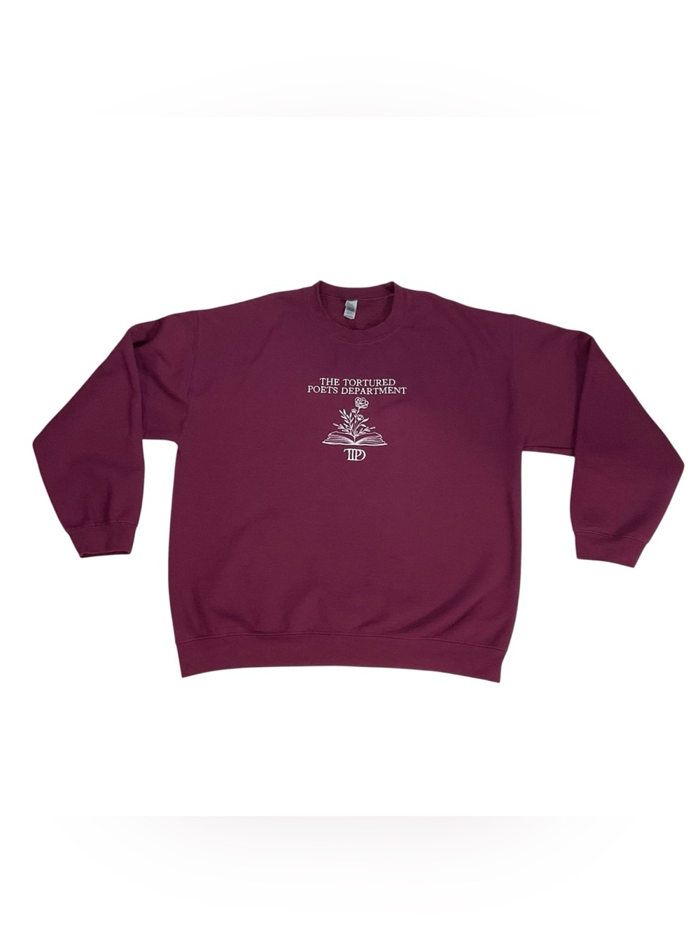 Taylor Swift The Tortured Poets Department Sweatshirt Burgundy Large TPD